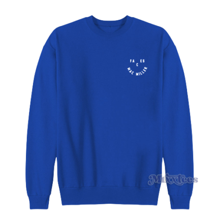 Faces Smile Mac Miller Sweatshirt Blue